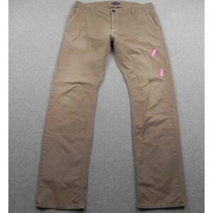 Post'age Chino Pants Mens 36 Straight Fit Tan Khaki Cotton Made in‎ USA Trousers